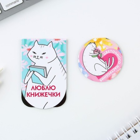 Magnetic bookmarks "since March 8", 2 pcs-1