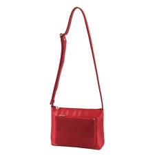 Women's bag (B2757-77140) Artificial leather + suede, red, 1x210x24 cm