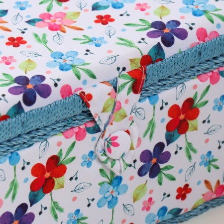 Casket for needlework "Flowering on white" 19x26x14.5 cm-1