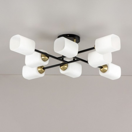 Ceiling chandelier Citilux "Henry" CL130285, 79.5x79.5x1.5 cm, 8x75W, E27, Black Color Black-2