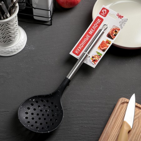 A spoon with the slots of the fernan, 34 cm, the color is black-2