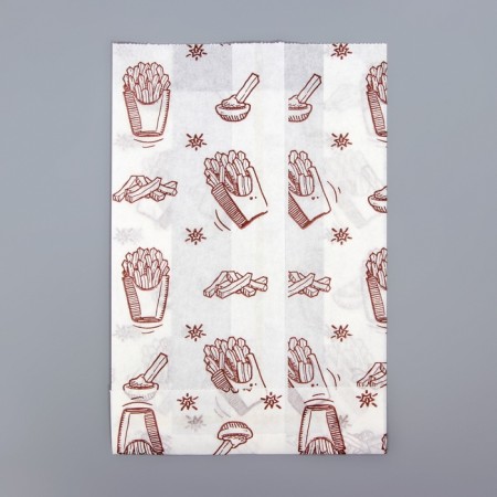 Paper package with a pattern "Free Potato", fatty, white, 16.5 x 11 cm-2