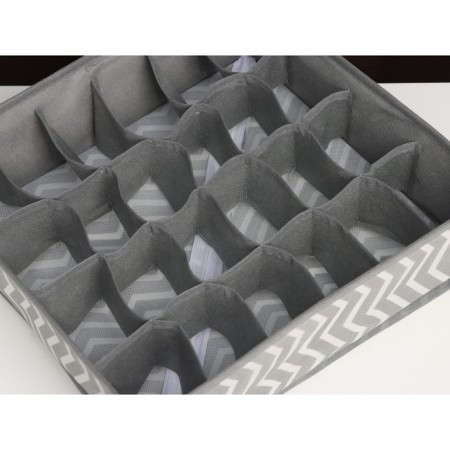 Organsiser for storing linen "Simetro", 24 cells, 32 × 32 × 10 cm, color gray color-2