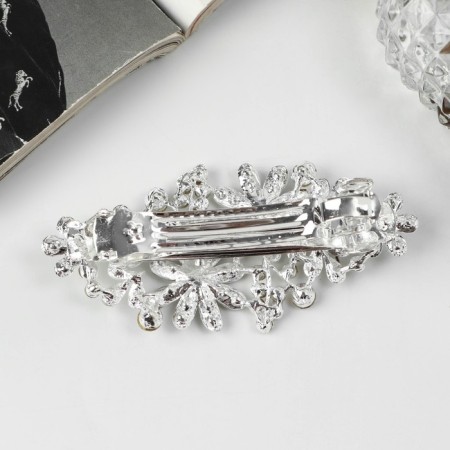 Hair hair clip "Lira" 8.5 cm, silver-1