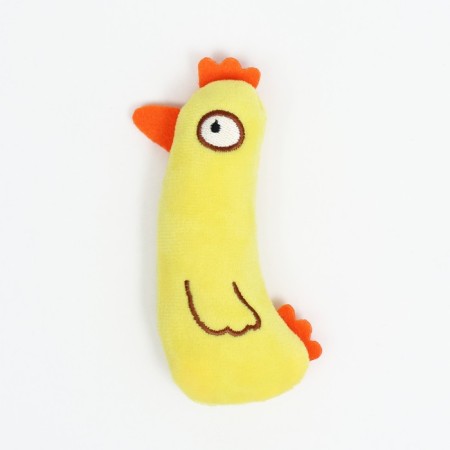 A toy for cats with cat mint "chicken", 10 cm, yellow-1