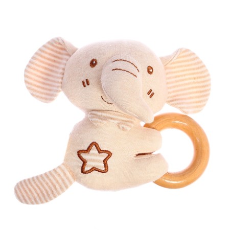 Gift set for newborns "Elephant", 3 soft rattles-2