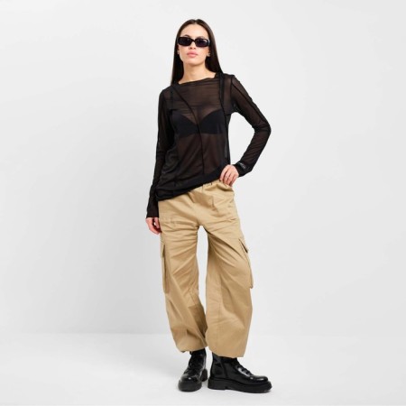 Jumper (longshille) Women's mesh mist, size 42, black-1