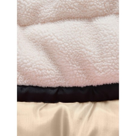 Winter park for a girl, height 146 cm, beige color-9