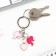 Key keychain "Only Pink", 2.5 x 9 cm