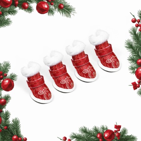 Shoes "Fun", set 4 pcs, 3 size, red