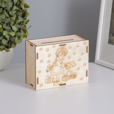 New Year's piggy bank "Snow Maiden" 13x10x5 cm-2