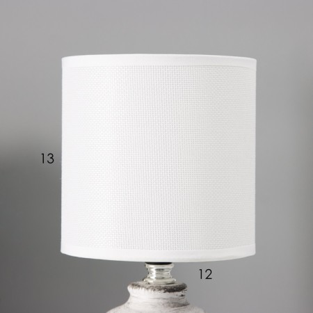 Hand lamp with lampshade Risalux "Charlotte", E14, 40 W, white-black, 13 × 13 × 27 cm-2