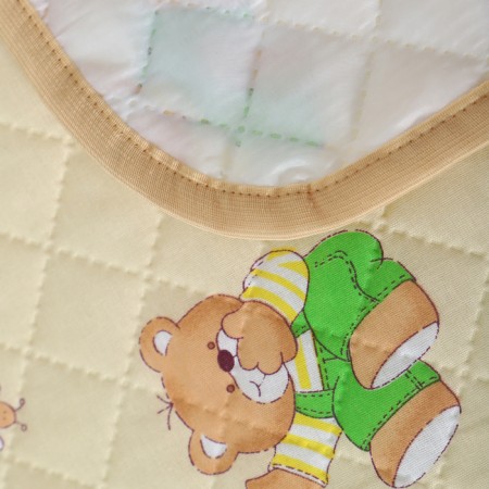 Bear blanket behind honey 110x140cm, beige, calico 120g/m, hl 100%-3