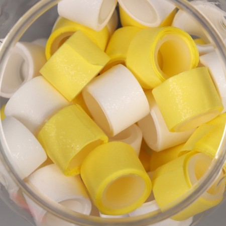 Glue tape plastic in the jar "White and lemon" NR 40 pcs 1.2 cm, dl. 0.9 m 7x7x9 cm-3