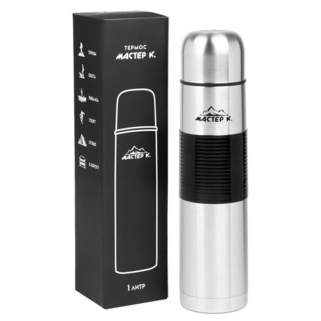 Thermos, series: sleeve, "master K", 1 l, with a mug, retains heat 24 hours