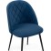 Stol on a metal frame Zest metal/velor, black/blue 50x54x81 cm