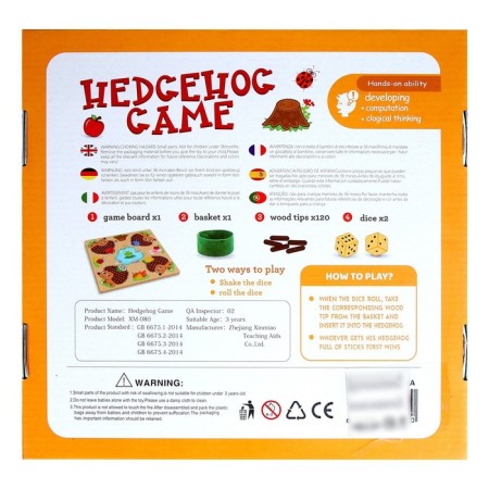 Children's developing board for the “Hedgehogs” account 30.5 × 30.5 × 1 cm-8