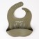 Set for feeding: bib, plate on a suction cup, spoon, m & b, green