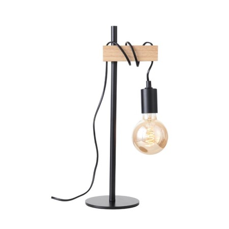 Evoluce bedside lamp. SL1142.404.01. Bagetti. 1x60 W, E27, 17x14x46 cm, black color, light wood