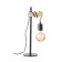 Evoluce bedside lamp. SL1142.404.01. Bagetti. 1x60 W, E27, 17x14x46 cm, black color, light wood