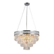 Crystal chandelier Gerhort G22032/8CR+CL, 8x60W, E14, 120x60x60 cm, bronze color
