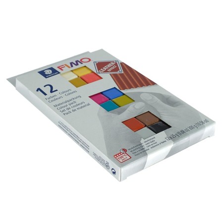 A set of plastic - polymer clay, Leather -Effect (with skin effect), 12 colors of 25 g-2