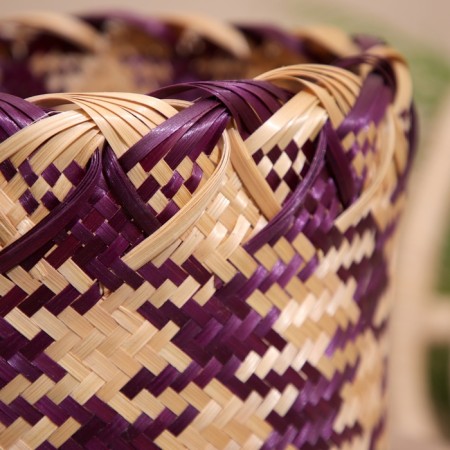 Wicker basket, from bamboo 30x30x25 cm-3