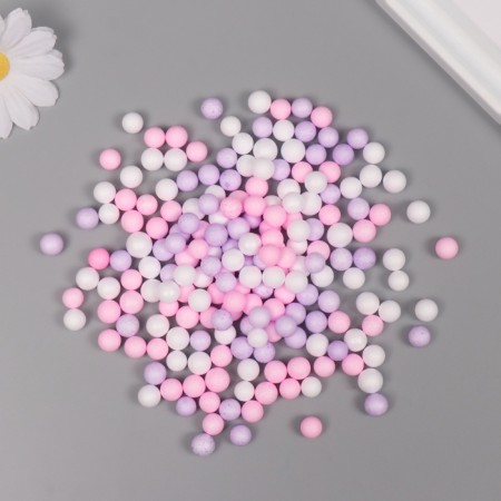 Decor for creativity Polyn -plast "Assorted balls" pastel pink set 10 grams