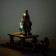 New Year's decor with the backlight "Santa Claus on the sled" 2 round, 8x18x15.5 cm