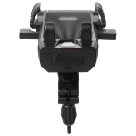 Holder for a steering wheel for a phone with functions: flashlight, sound signal, Power Bank-5