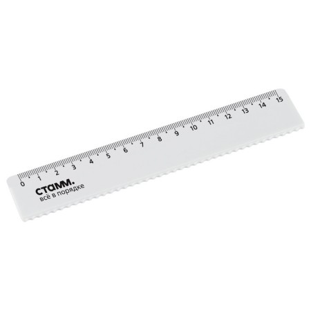 Line 15 cm Istanm, plastic, with a wavy edge, opaque, white-1