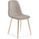Stol on a metal frame DABL Metal/velor, gold/beige 44x53x86 cm
