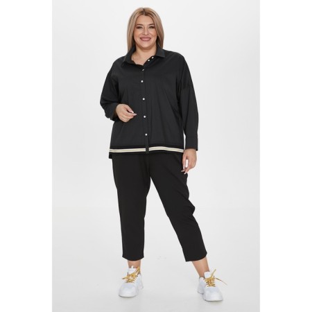 Female shirt, size 54, black color-1