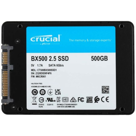 SSD Crucial 2.5 "BX500 500 GB SATA III CT500BX500SSSD1-1