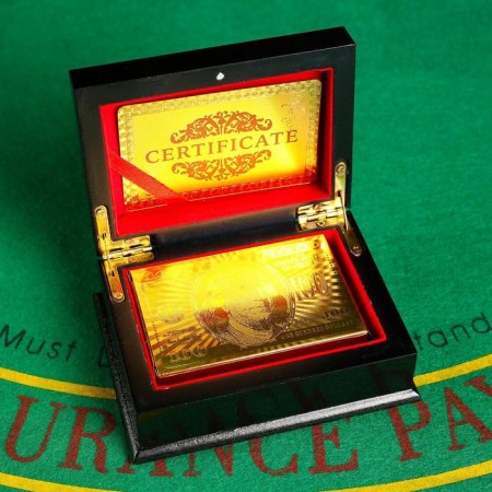 Plastic Plastic Cards "100 dollars", 54 pcs, 30 μm, 8.5 x 4.5 cm, in the box-5