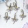 Suspension "Dragonfly with openwork wings", the color is yellow-violet in silver