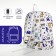 School backpack of textiles on a zipper, 3 pockets, white color