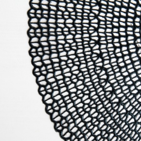 Serving napkin on the table "dew", d = 41 cm, black color-2