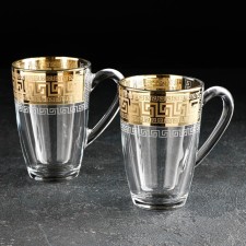 Set of glass mugs Baroque, 325 ml, 2 pcs
