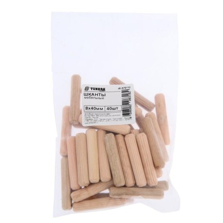 Furniture dough tundra krep, 8x40 mm, 40 pcs-1
