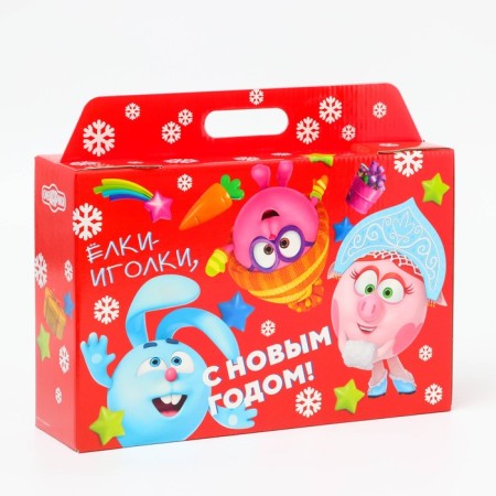 New Year. Gift box New Year's portfolio wide "Smeshariki" license 31 x 8.5 x 20.3 cm (+5 cm).-1
