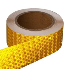 Reflective tape, self -adhesive, yellow, 5 cm x 15 m