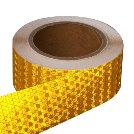 Reflective tape, self -adhesive, yellow, 5 cm x 15 m