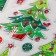 Plastic sticker "Green Christmas trees" 24x33 cm