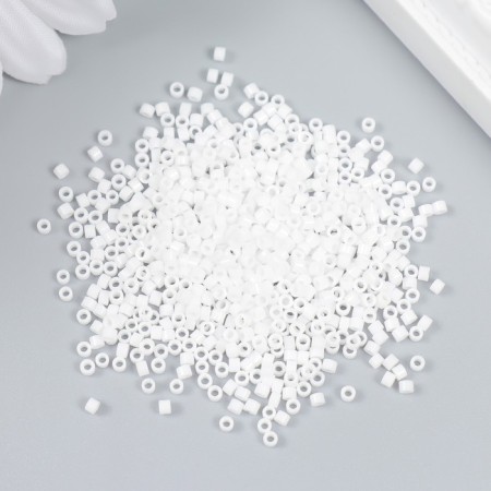 Glass beads 11/0 "cylinder. White gloss" 10 g-1