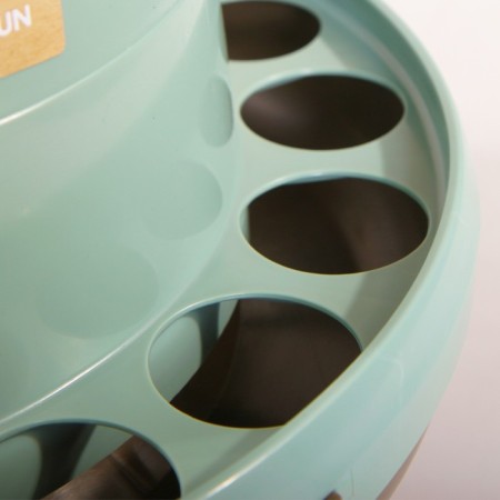 Bunker feeder for poultry 8 kg, on legs, mix, eco recycled-3
