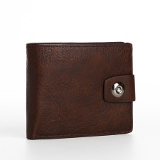 Male purse on a magnet, department for bills, for maps, for coins, brown color