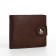 Male purse on a magnet, department for bills, for maps, for coins, brown color
