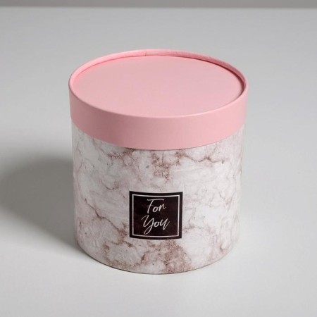 A set of boxes of thin cardboard 2 in 1, gift packaging, “marble”, 12 x 12, 15 x 15 cm-2