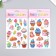 Sticker plastic holography "Sweets and desserts" mix 14.5x26 cm